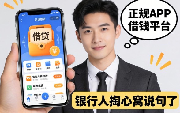 有没哪些正规app可以借钱的平台？银行人掏心窝说几句