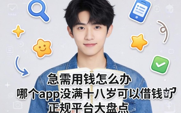 未成年人急需用钱怎么办？哪个app没满十八岁可以借钱的？正规平台大盘点
