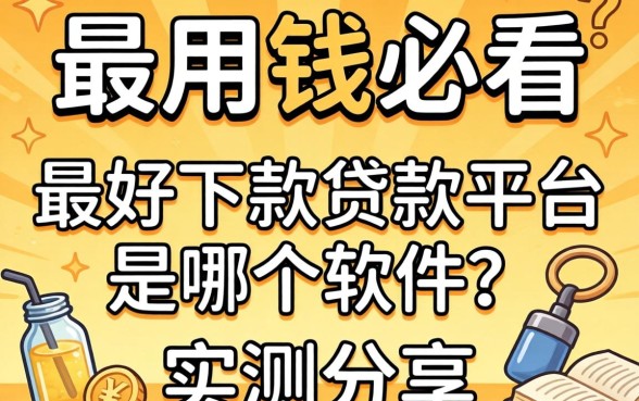 急用钱必看：最好下款的贷款平台是哪个软件？实测分享