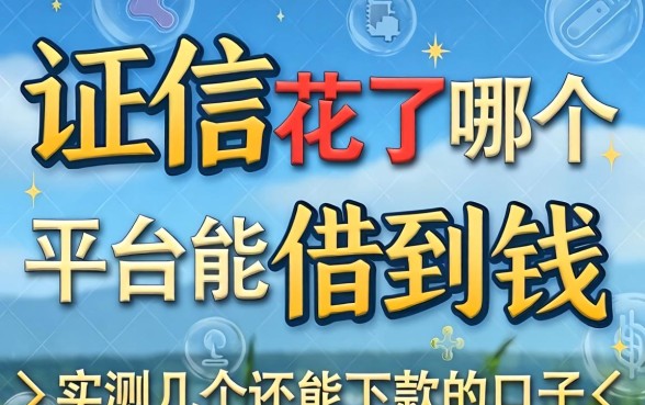 征信花了哪个平台能借到钱呢?实测几个还能下款的口子
