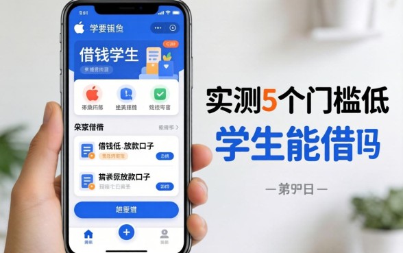 苹果手机借钱学生能借吗？实测5个门槛低的放款口子