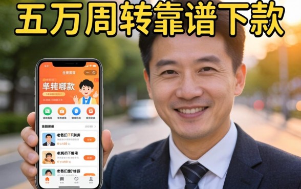 急需五万周转,手机上哪个软件能靠谱下款?求老哥们推荐不啰嗦的口子!