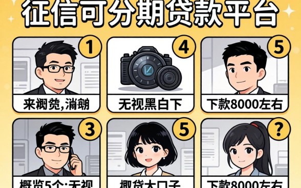 不看征信可分期的贷款平台，概览5个无视黑白下款8000左右的口子