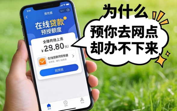 手机里弹出的在线贷款预授额度，为什么你去网点却办不下来？