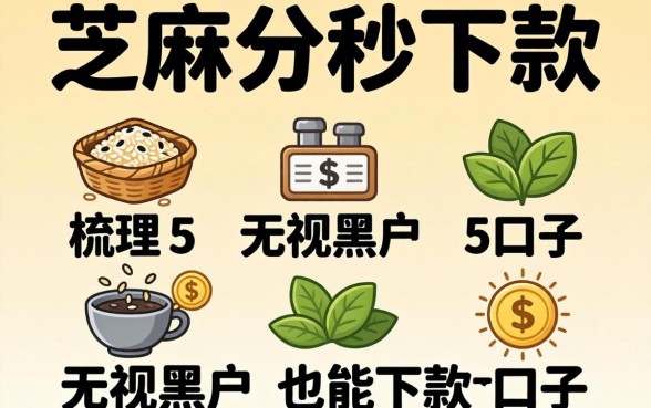 2026只看芝麻分秒下款，梳理5个无视黑户也能下款的口子