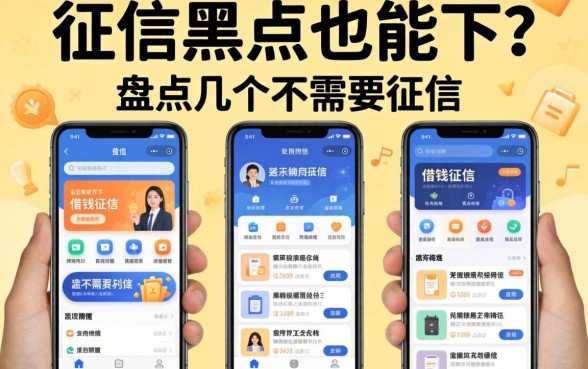 无视征信黑户也能下？盘点几个不需要征信的借钱软件