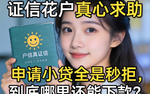 征信花户真心求助：申请小贷全是秒拒，到底哪里还能下款？