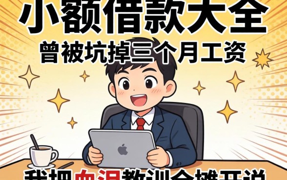 个人小额借款大全：曾被坑掉三个月工资，我把血泪教训全摊开说