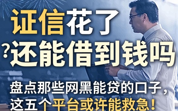 征信花了还能借到钱吗？盘点那些2026网黑能贷的口子，这五个平台或许能救急！