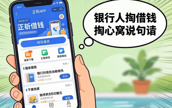 有没哪些正规app可以借钱的平台？银行人掏心窝说几句