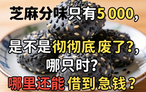 芝麻分只有500,是不是彻底废了?哪里还能借到急钱?