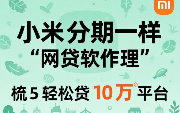 像小米分期一样的网贷软件,梳理5个轻松贷10万的平台