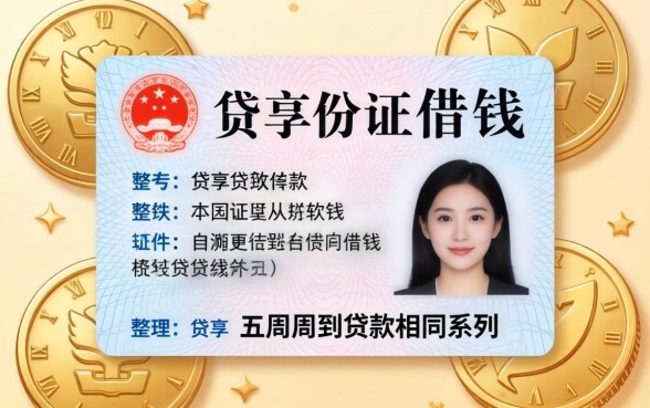 如何通过身份证借钱，整理五个周周到贷款相同系列的软件