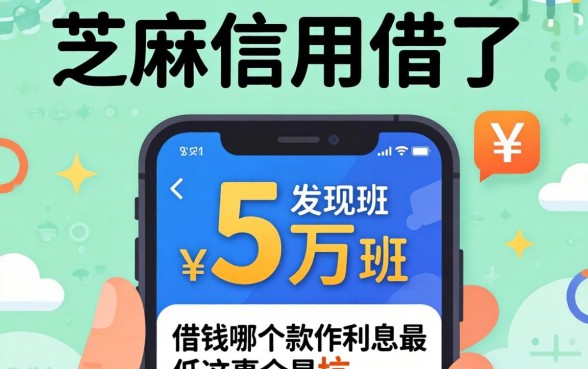 我用芝麻信用借了5万，发现手机借钱哪个软件利息最低这事全是坑