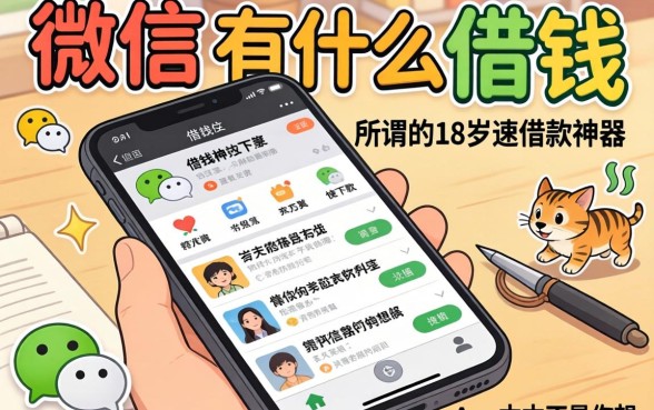 我翻遍了微信里有什么借钱的，发现所谓的18岁借款神器快速下款app根本不是你想的那样