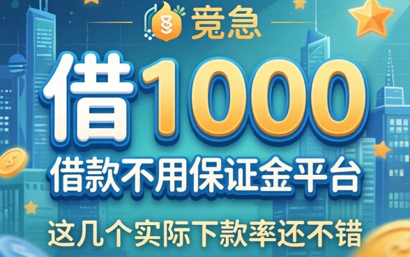 急借1000借款不用保证金的平台，这几个实际下款率还不错