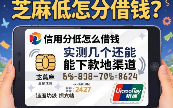 芝麻信用分低怎么借钱？实测几个还能下款的渠道