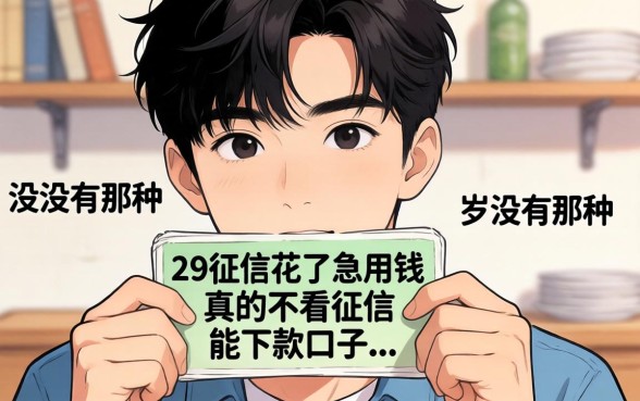 刚满19岁征信花了急用钱，有没有那种真的不看征信能下款的口子？