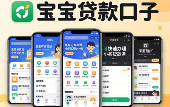 类似众人宝的贷款口子，陈列五个黑户可快速办理小额贷款业务的软件