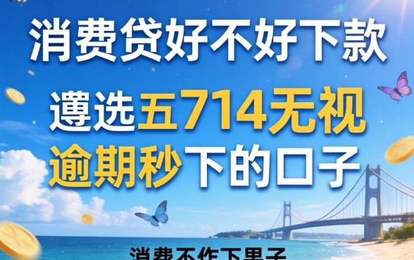 消费贷好不好下款，遴选五个714无视逾期秒下的口子