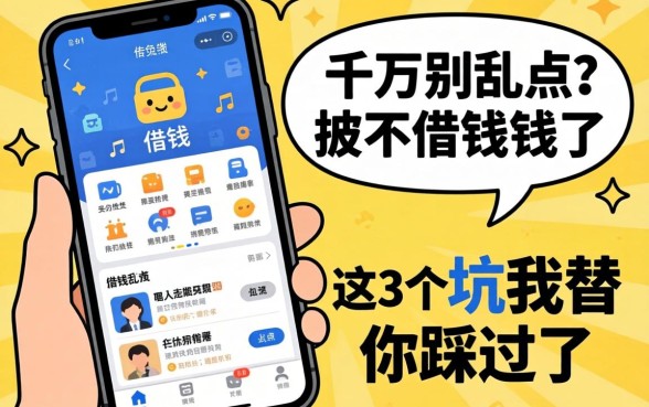 凭手机借钱的app千万别乱点，这3个坑我替你踩过了