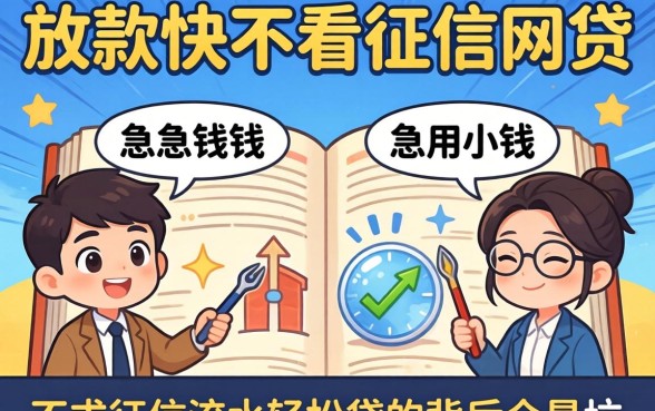 我试了几个所谓放款快不看征信的网贷，发现急用小钱不求征信流水轻松贷的背后全是坑