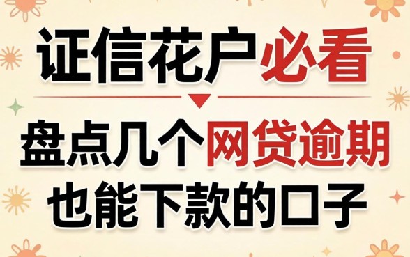 征信花户必看:盘点几个网贷逾期也能下款的口子