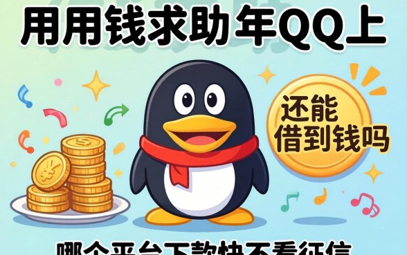 急用钱求助！2026年QQ上还能借到钱吗？哪个平台下款快不看征信？