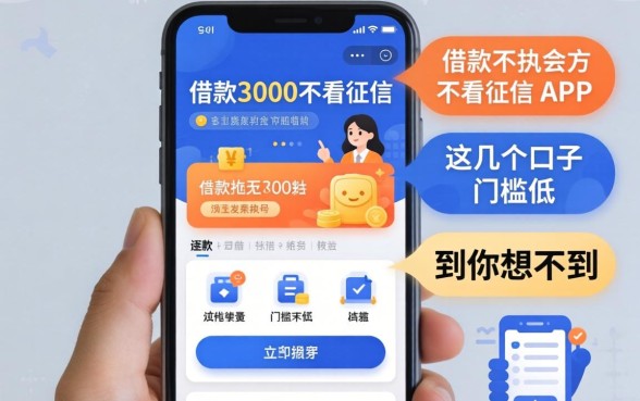 揭秘借款3000不看征信的APP，这几个口子门槛低到你想不到