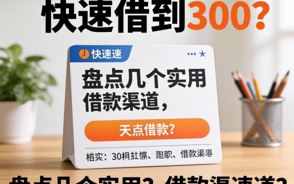哪里能快速借到300?盘点几个实用的借款渠道