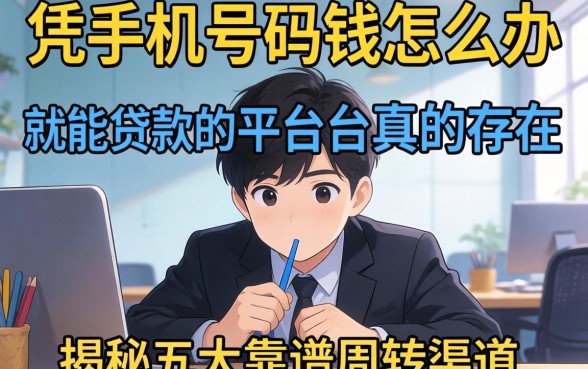 急需用钱怎么办？凭手机号码就能贷款的平台真的存在吗？揭秘五大靠谱周转渠道