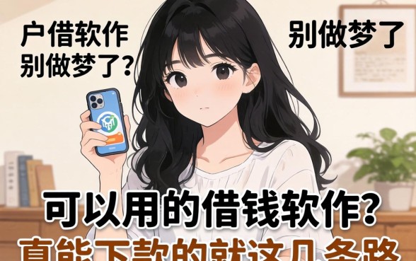 黑户可以用的借钱软件?别做梦了,真能下款的就这几条路