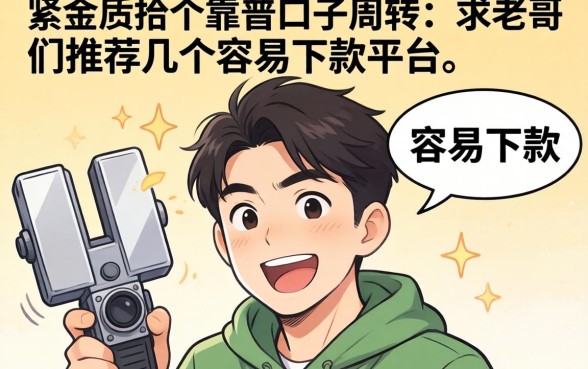 手头紧想找个靠谱口子周转，求老哥们推荐几个容易下款的平台？