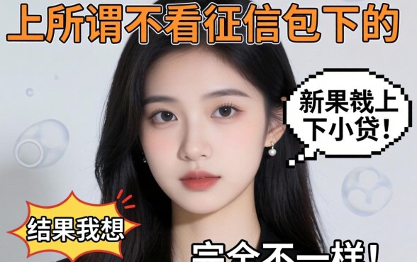 我试了市面上那些所谓不看征信包下的小贷，结果和我想的完全不一样