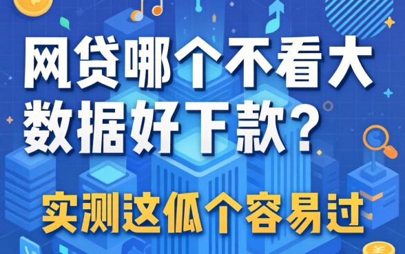 网贷哪个不看大数据好下款的？实测这几个容易过