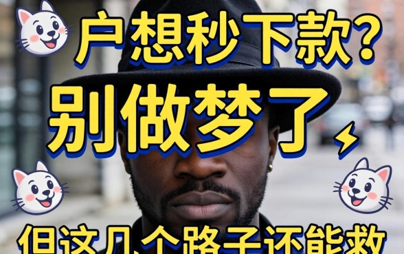 黑户想秒下款？别做梦了，但这几个路子还能救