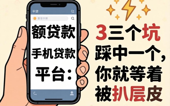 小额贷款手机贷款平台：这3个坑踩中一个，你就等着被扒层皮