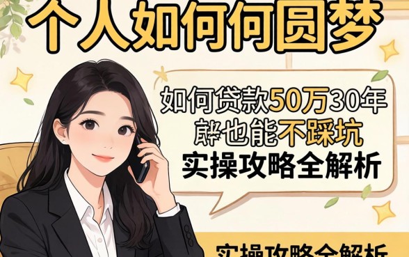 普通人如何圆梦？个人如何贷款50万30年才能不踩坑？实操攻略全解析