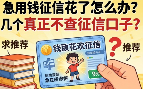 急用钱征信花了怎么办？求推荐几个真正不查征信的口子！