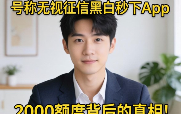 我试了那些号称无视征信黑白秒下的app,2000额度背后的真相有点意外