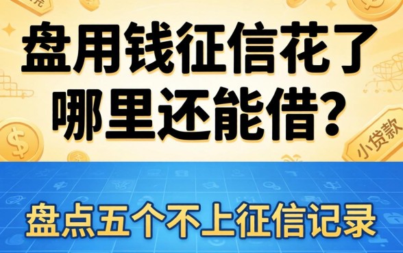 急用钱征信花了哪里还能借？盘点五个不上征信记录的手机贷款口子