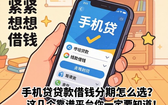 手头紧想借钱？手机贷贷款借钱分期怎么选？这几个靠谱平台你一定要知道！
