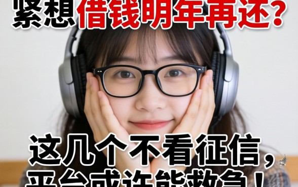 手头紧想借钱明年再还？这几个不看征信的平台或许能救急！