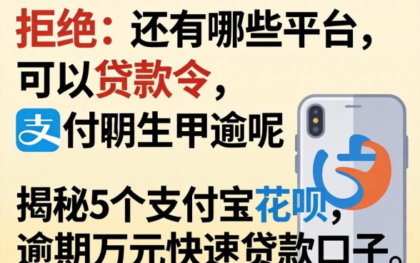 贷款被拒还有哪些平台可以贷款的呢，揭秘5个支付宝花呗逾期万元快速贷款口子
