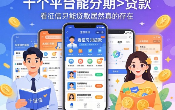 我试了十几个平台,发现不看征信又能分期的贷款居然真的存在