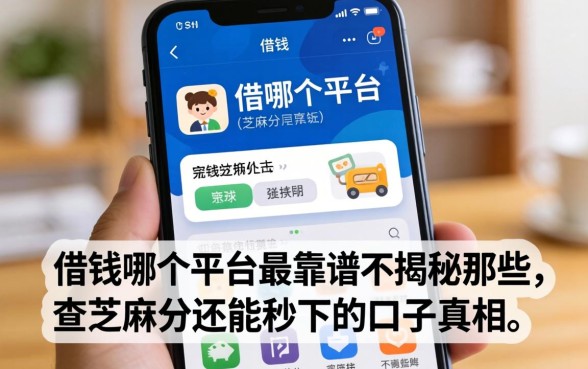 手机上借钱哪个平台最靠谱？揭秘那些不查芝麻分还能秒下的口子真相