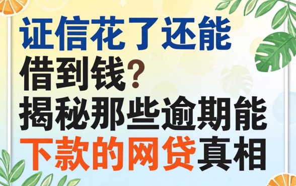 征信花了还能借到钱？揭秘那些逾期能下款的网贷真相