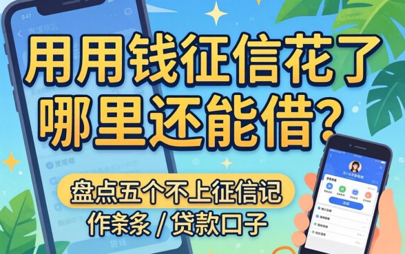 急用钱征信花了哪里还能借？盘点五个不上征信记录的手机贷款口子