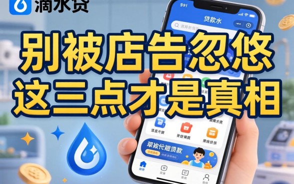 类似滴水贷的贷款软件：别被广告忽悠，这三点才是真相