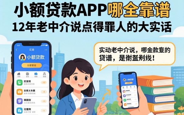 实时小额贷款app哪个靠谱？12年老中介说点得罪人的大实话